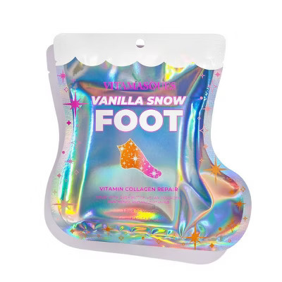 Vitamasques Stocking Stuffer Vanilla Snow Moisturizing Foot Mask - 0.54 fl oz | Target