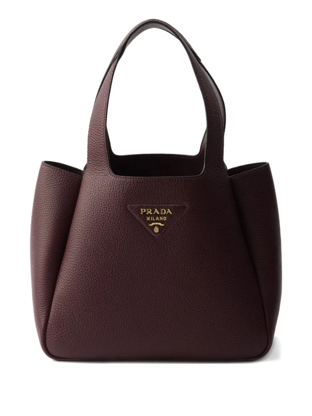 Prada Small Leather Tote Bag | Red | FARFETCH | Farfetch Global