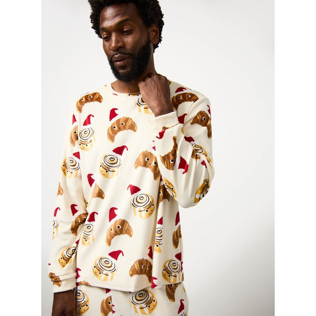 Matching Family Men's Christmas Croissant Printed Pyjamas XL | Tu Clothing