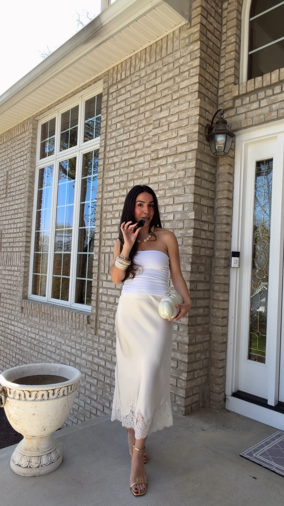 Size small in tube top and satin skirt (skirt has elastic waist), tts in gold heels 

Aritzia, Aritzia outfit, vacation outfit, summer outfit 

#LTKootd #LTKPetite #LTKstorytime