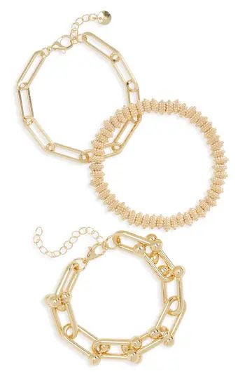 Assorted 3-Pack Chain Link Bracelets | Nordstrom