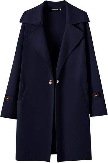 MEROKEETY Women's Long Sleeve Lapel Blazer Coatigan Winter Knit Classy Sweater Jacket Coats | Amazon (US)