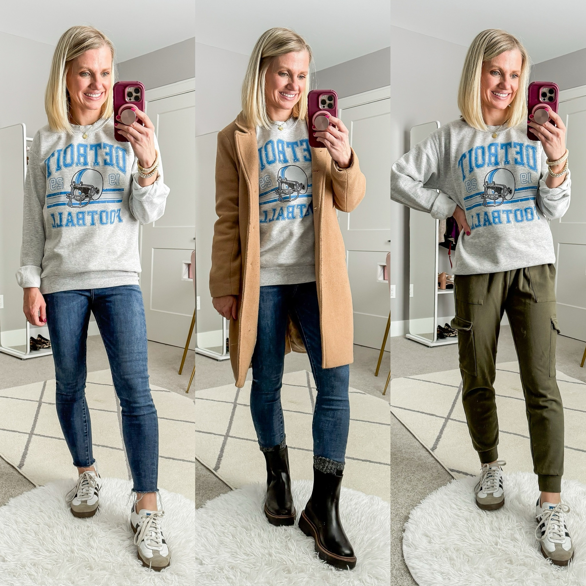 Winter mom capsule wardrobe outfits! More sizing and styling details can be found at thriftywifehappylife.com! 

#LTKSeasonal #LTKOver40 #LTKStyleTip