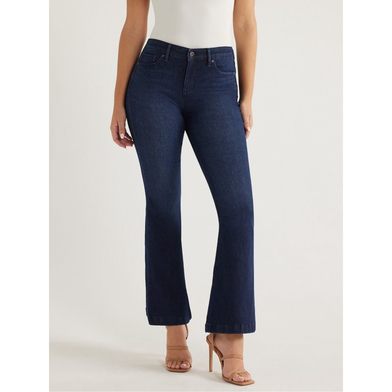Sofia Jeans Women's Melissa Flare High Rise Jeans, 31.5" Inseam, Sizes 00S-22S | Walmart (US)