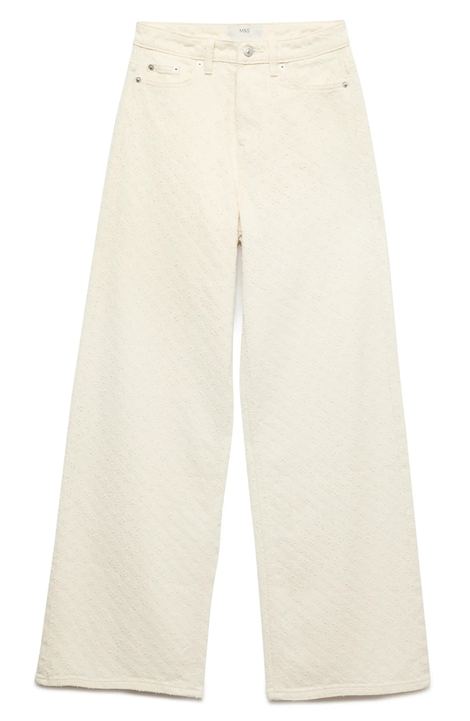 Textured Wide Leg Jeans | Nordstrom