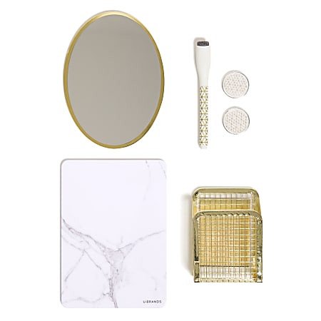 U Brands Magnetic Marble Chic Locker Accessory Kit Multicolor Set Of 6 Items - Office Depot | Office Depot and OfficeMax 