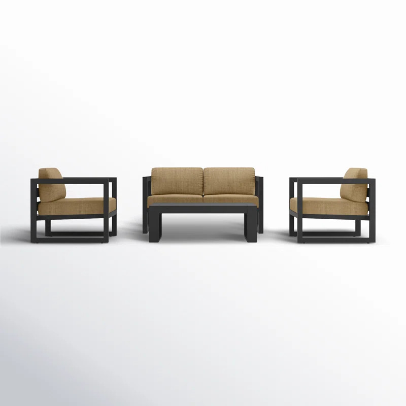 Smith 4 Piece Sofa Seating Group with Sunbrella® Cushions | AllModern