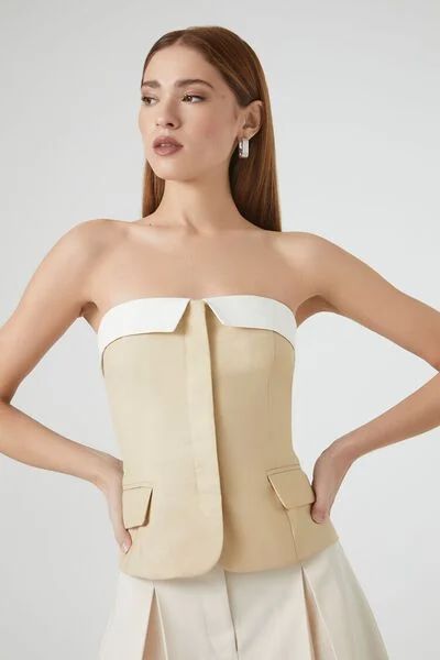 Colorblock Strapless Top | Forever 21
