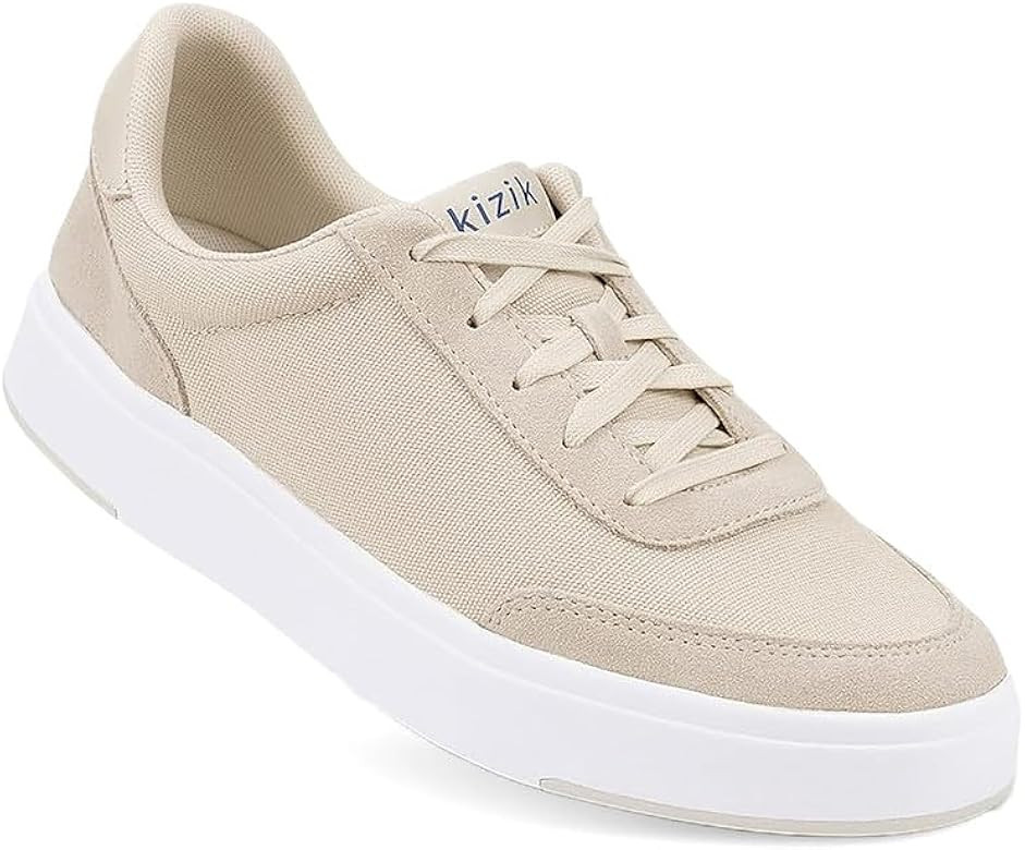 Kizik Shoes: Prague Comfortable Breathable Canvas and Suede Leather Slip On Sneakers, Convenient ... | Amazon (US)