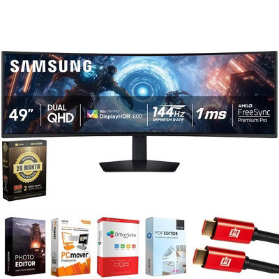 Samsung 49" Odyssey G9 G91F DQHD 144Hz Gaming Monitor 2025 + 26 Months Protection Bundle | Target