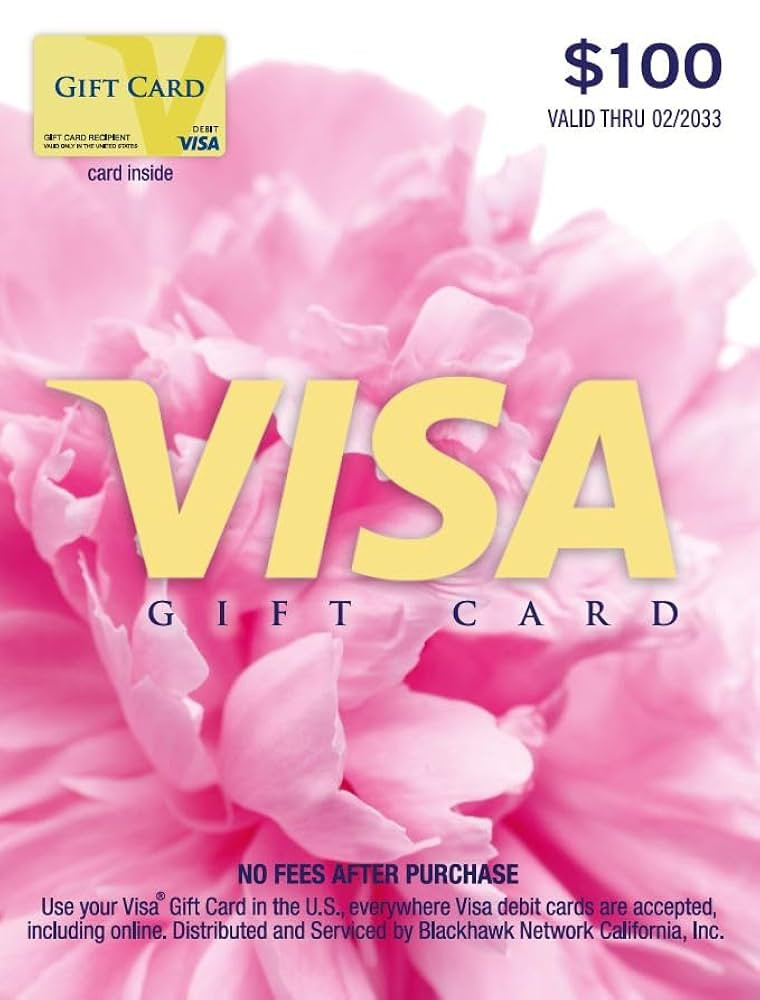 Visa Physical Gift Card $100 (plus $5.95 Purchase Fee) | Amazon (US)