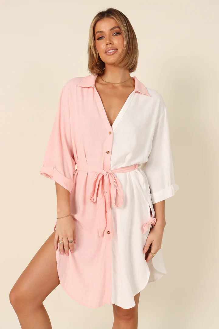 Fellie Shirt Dress - Pink | Petal & Pup (US)