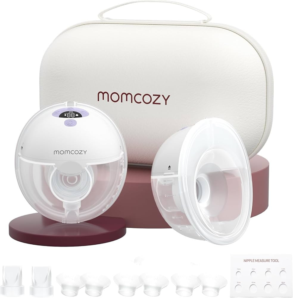 Momcozy M5 Hands-Free Wearable Breast Pump, Double-Sealed Flange for Baby-Like Comfort, 3 Modes &... | Amazon (US)