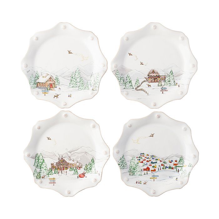 Berry & Thread North Pole Scalloped Dessert/Salad Plate, Set of 4 | Bloomingdale's (US)