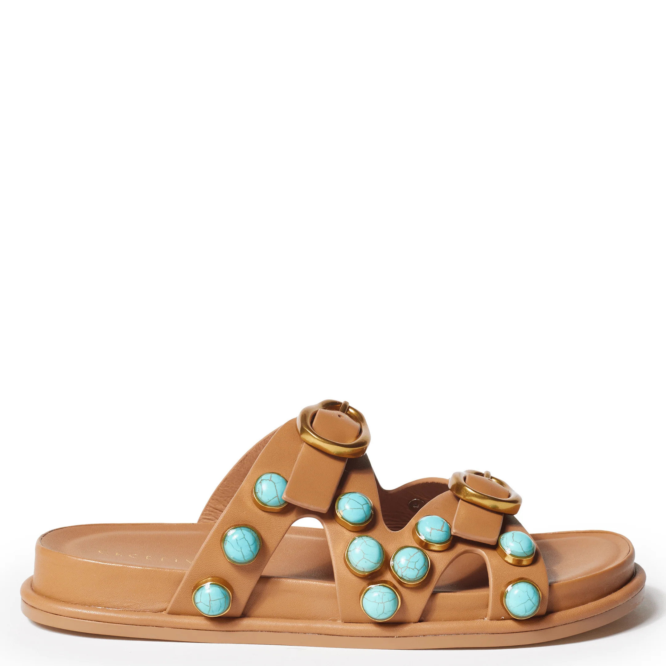 ENAMEL - TAN SANDAL | Cecelia New York