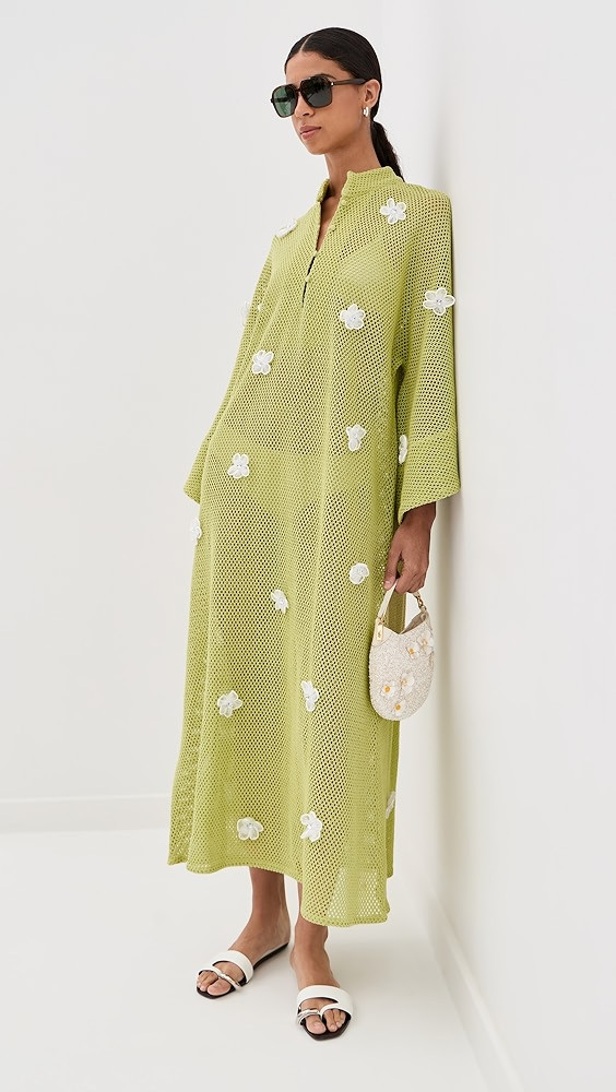 3D Flower Knit Maxi Caftan | Shopbop