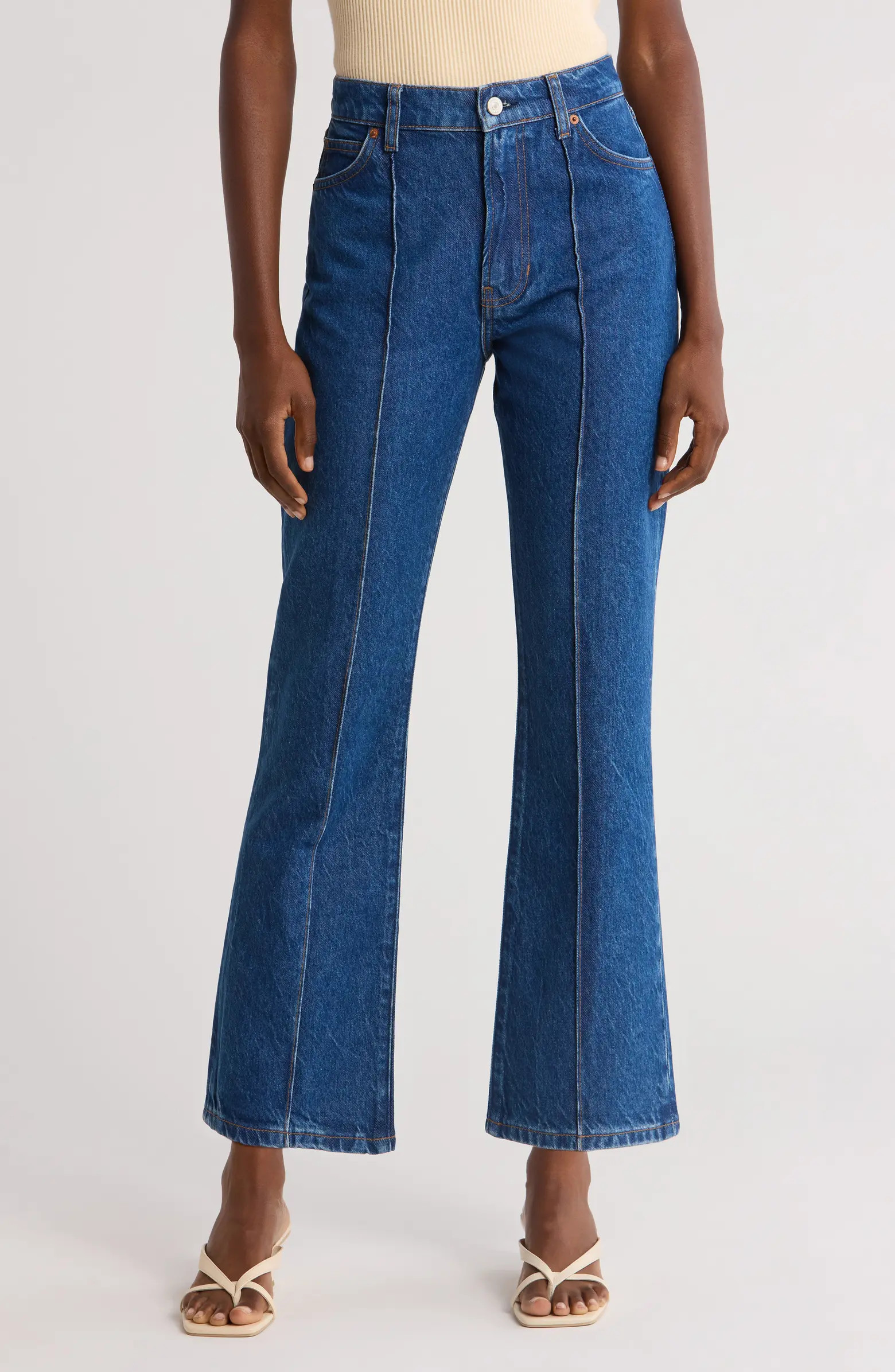Reformation Mia Seamed High Waist Flare Jeans | Nordstrom | Nordstrom