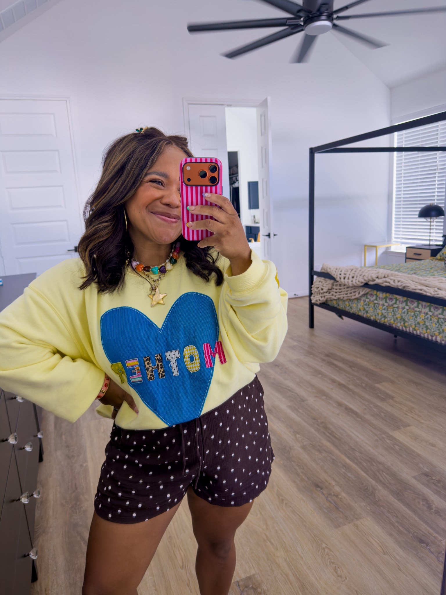 OOTD: sweatshirt is on preorder (wearing a small) and wearing a medium in the shorts! Love this Amazon necklace too!

Spring outfit, mom outfit, mom style 

#LTKootd #LTKmomlife