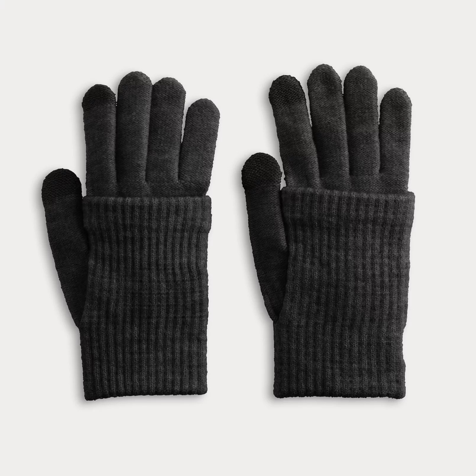 Women's Sonoma Goods For Life® Knit Overlay Heathered Magic Gloves | Kohl's