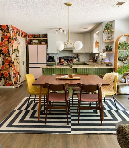 Eclectic open concept dining room and kitchen 

#LTKhome #LTKstyletip #LTKHoliday