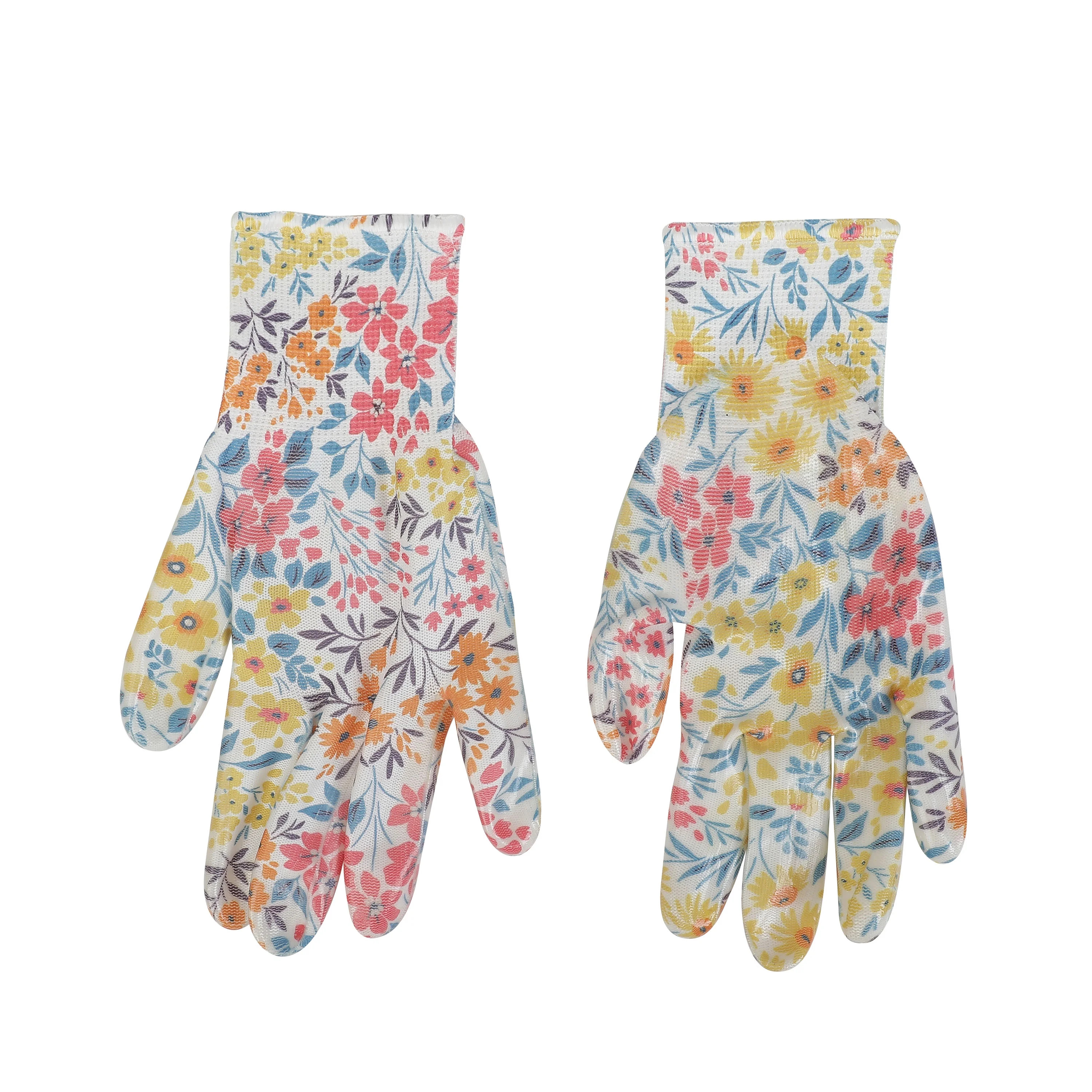 Expert Gardener Floral Pattern Nitrile Gardener Gloves | Walmart (US)