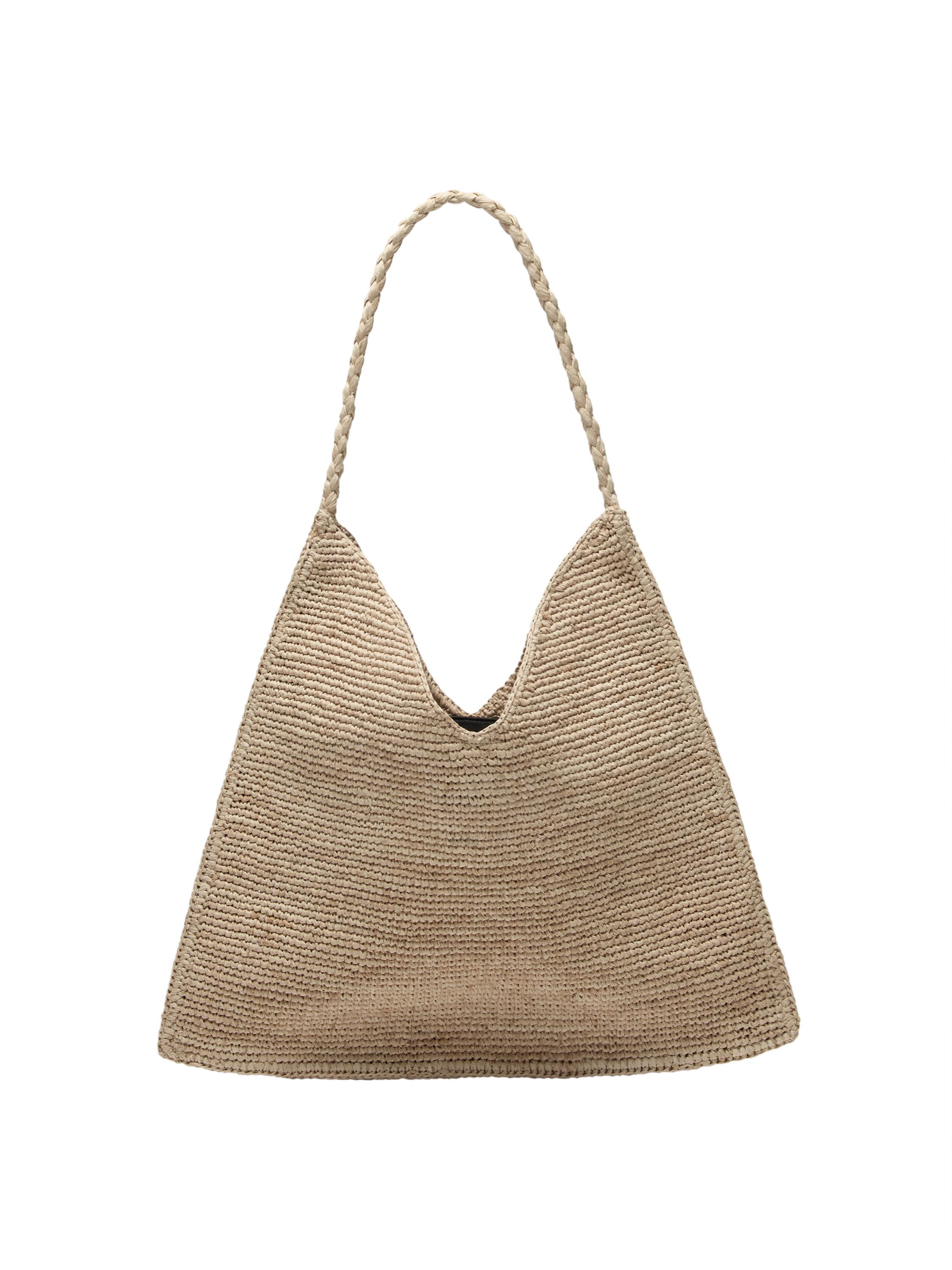 Raffia tote bag | Massimo Dutti UK