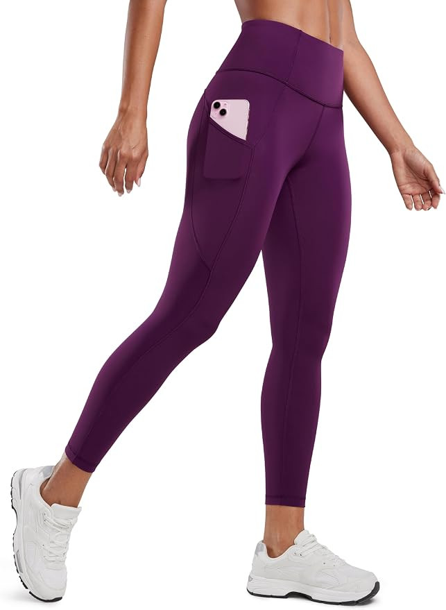 CRZ YOGA Naked Feeling Workout Leggings Pockets 25'' - High Waisted Womens Yoga Pants Running Tig... | Amazon (US)