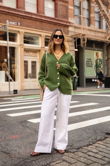 Spring Outfit White pants and cardigan with fisherman sandals 

Pants run TTS Sweater runs on the larger size, if you’re between sizes size down. 

J crew, Everlane, trousers, spring outfits

#LTKSeasonal