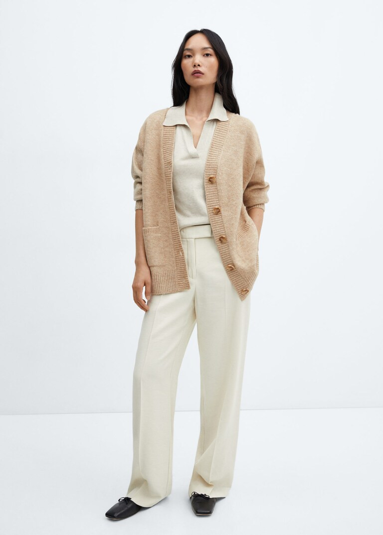 Oversized cardigan with buttons -  Women | Mango USA | MANGO (US)
