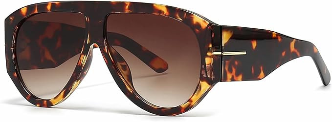 OSAGAMA Trendy Retro Oversized Aviator Sunglasses for Women Men 70s Luxury Designer Thick Classic... | Amazon (US)