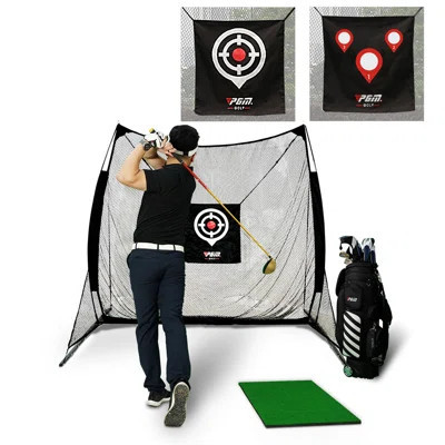 Golf Hitting Nets For Backyard Indoor Use, Golf Driving Range Chipping Net With Carry Bag, Portable Swing Net, Indoor And Outdoor | Wayfair North America