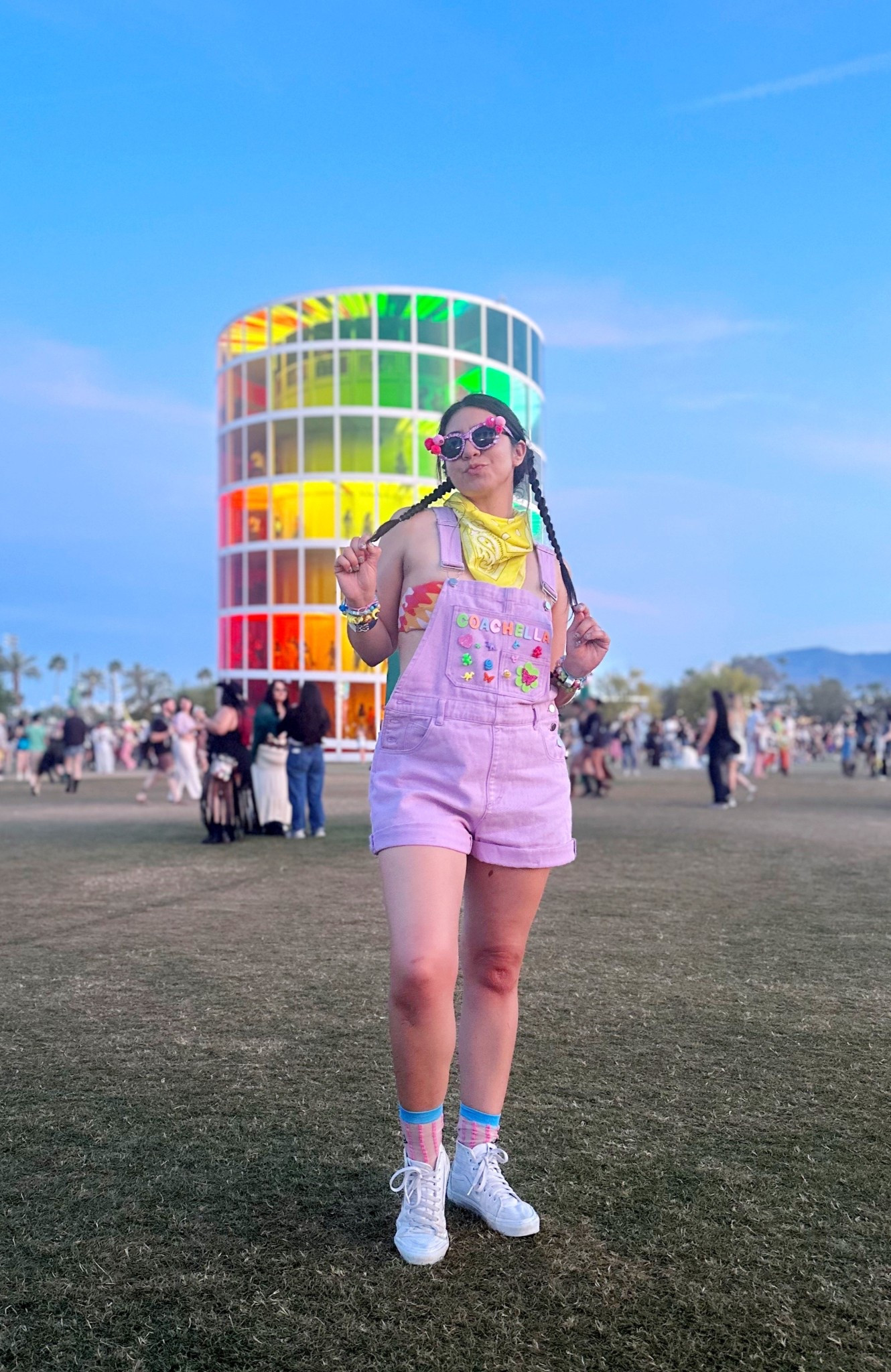 Coachella Day 3 outfit!! I went super comfortable this day and loved it! #coachella #festival #overalls #purpleoveralls 

#LTKFestival