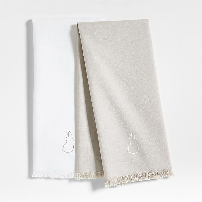 Easter Bunny Organic Cotton Dish Towels, Set of 2 + Reviews | Crate & Barrel | Crate & Barrel