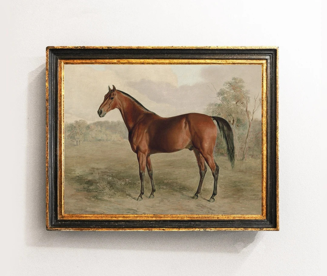 Horse Painting, Equestrian Painting, Horse Print, Equestrian Print, Farmhouse Decor / P542 - Etsy | Etsy (US)