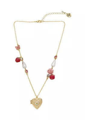 Betsey Johnson Sweetheart Locket Pendant Necklace | Belk