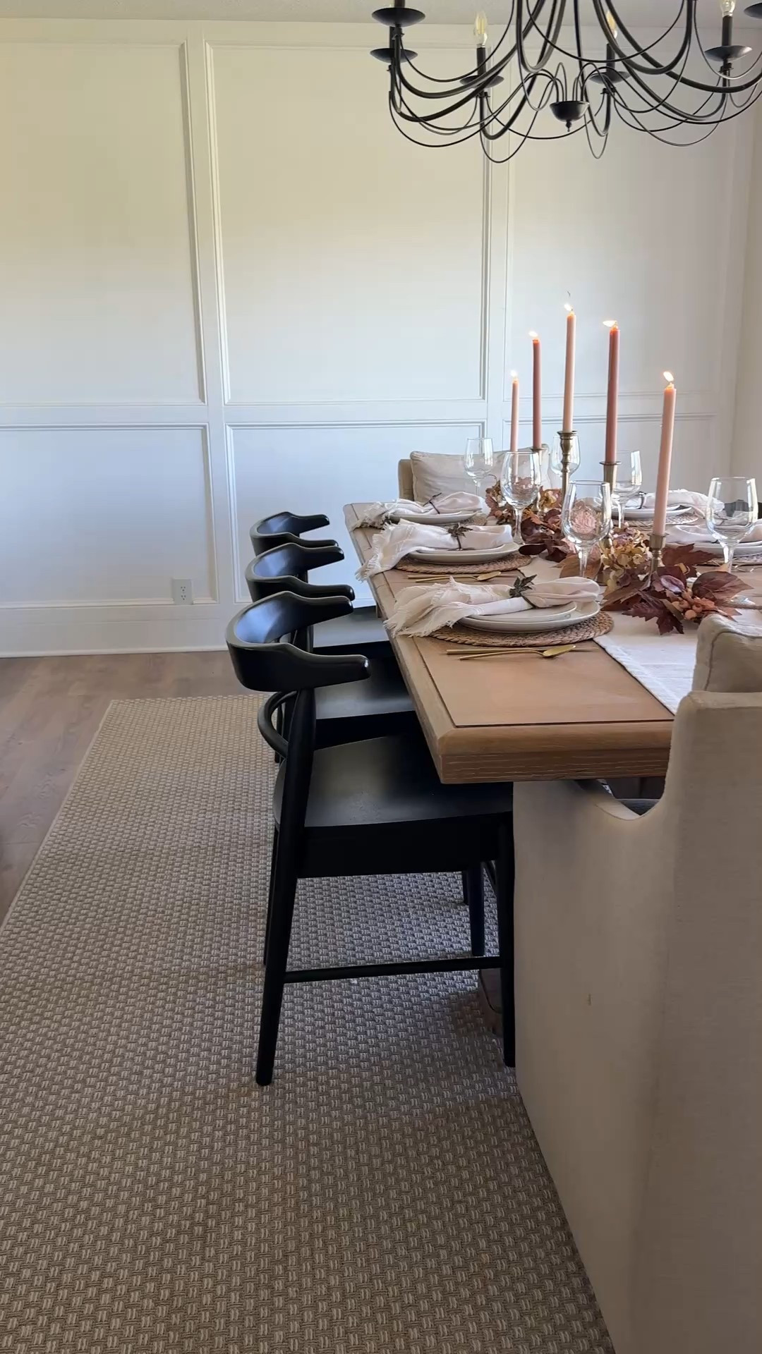 Dining room inspo, fall table scape
Both dining chairs are in stock as of now! 

Dining room, black dining chair, upholstered dining chair, area rug, neutral rug, table scape, fall decor, fall table scape, dinnerware 

#LTKHome #LTKSeasonal #LTKSaleAlert