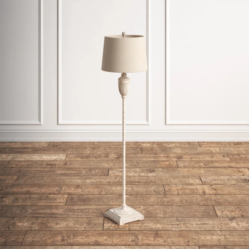 Cricklade 59'' Ivory Traditional Floor Lamp | Wayfair North America