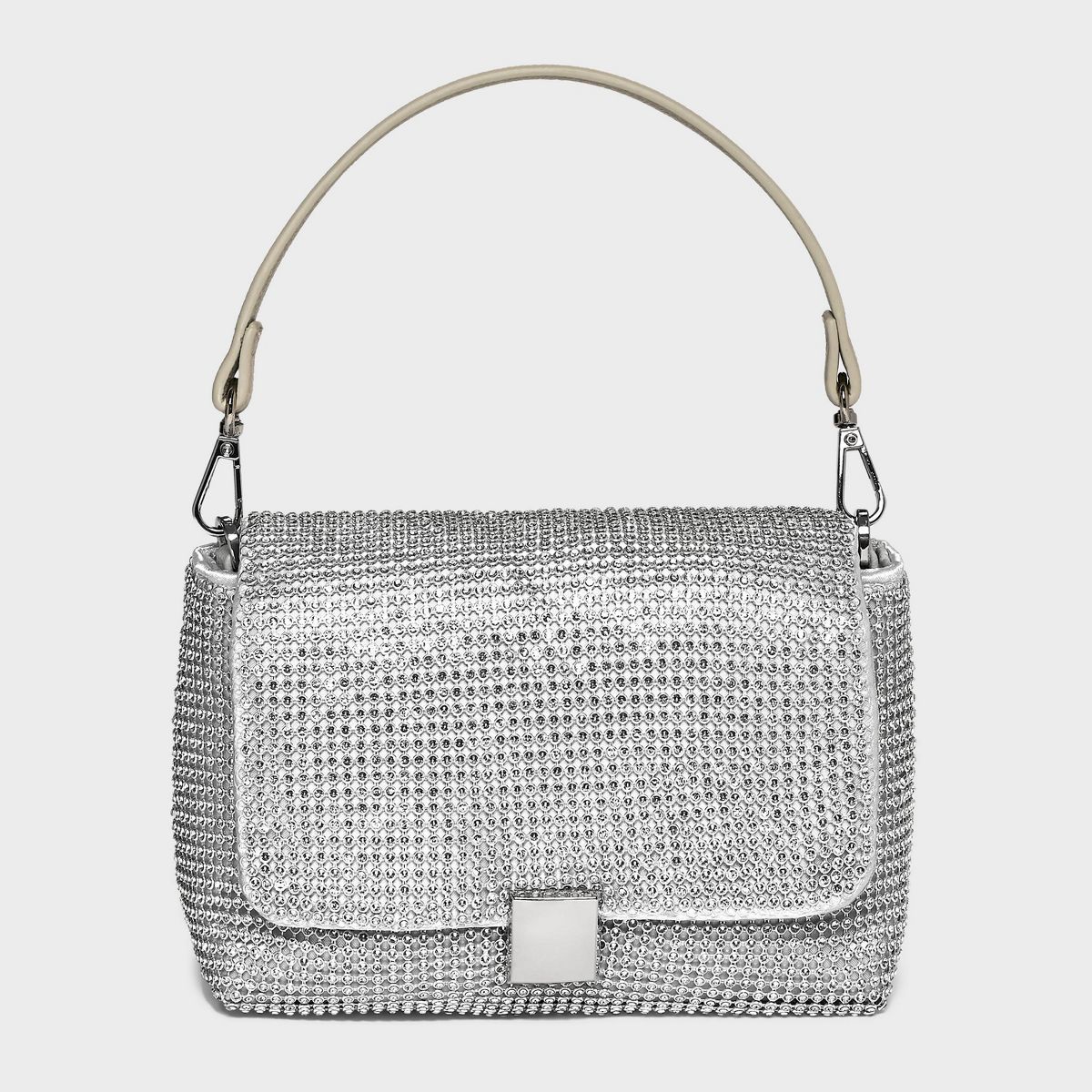 Mini Flap Top Satchel Handbag - A New Day™ Silver | Target