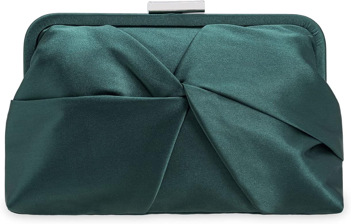 IXEBELLA Evening Bag for Women Formal Clutch Elegant Frame Satin Cocktail Prom Wedding Party Purse | Amazon (US)