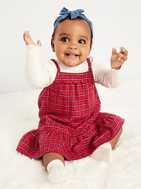 Mock-Neck Top and Plaid Dress Set for Baby | Old Navy (US)