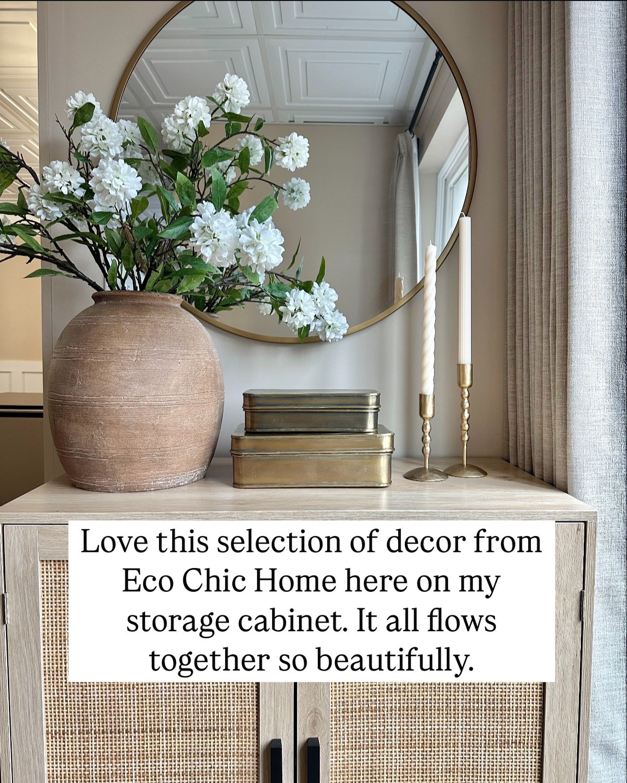  Entry Way Cabinet & Decor. Follow @farmtotablecreations on Instagram for more inspiration.

Use code FARMTOTABLE20 for 20% off stems.

I updated our entryway with these beautiful decor finds from Eco Chic Home. I’m crushing on this gorgeous vase & stem combo. I used 5 stems in this beautiful vase. The boxes are perfect and functional holding keys, for easy access. The hand forged candlesticks and a beautiful element and will showcase your favorite candles. 

Spring Refresh |  Bedroom Finds | Neutral Stems | Spring Stems | Bookshelf Decor | Bedroom Space | Cozy Corner | Bathroom | Curated Entryway | Spring  Decor | End of Year Clearance | Trending Decor | Viral Decor  | Coffee Table Decor | Neutral Decor | Stem Sale | Target Finds | Skinny Bench | Bedroom | Living Room | Breakfast Nook | Amazon Home | Target Sale | Loloi Rugs | Magnolia Home | console table | console table styling | faux stems | entryway space | front porch decor | neutral decor | entryway decor | cozy home | affordable decor |  home decor | home inspiration | console styling | entryway rug | cozy moody home | moody home decor | neutral home | bathroom decor | living room | spring decor | Hearth & Hand | Studio McGee | 2025 Home Trends | trending home |


#LTKFindsUnder50 #LTKSaleAlert #LTKHome