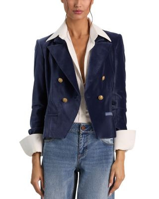 Alice and Olivia Velvet Double Breasted Blazer | Bloomingdale's (US)