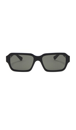 Gucci Rectangle Sunglasses In Shiny Black in Black. | Revolve Clothing (Global)