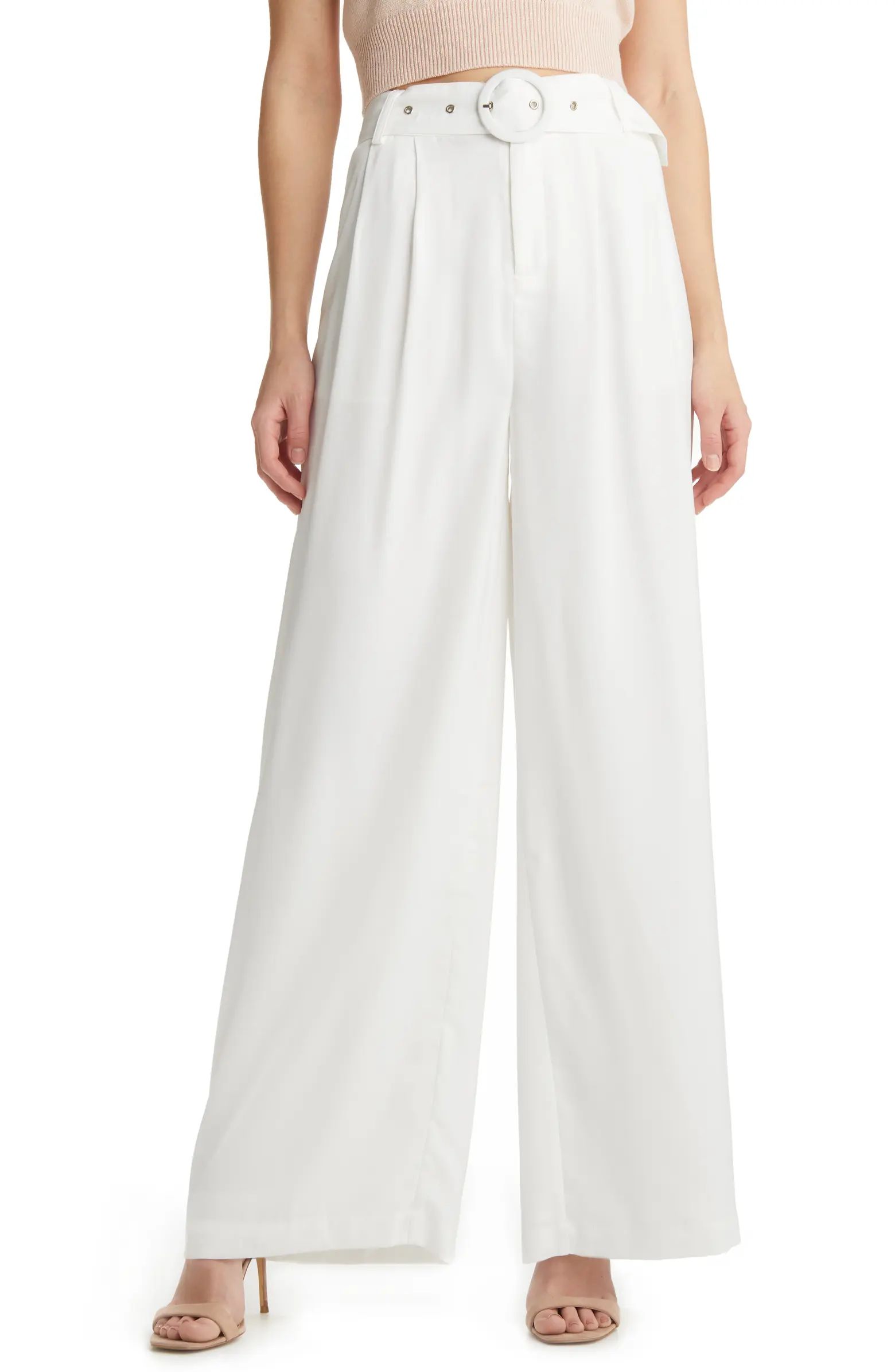 Belted High Waist Wide Leg Pants | Nordstrom