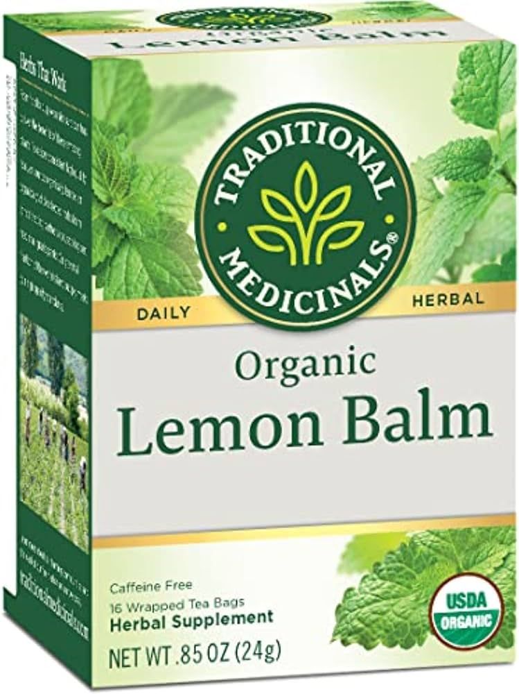 Traditional Medicinals Tea, Organic Lemon Balm, Calms Nerves & Supports Digestion, 16 Tea Bags | Amazon (US)