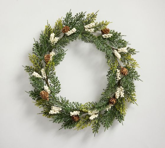 White Berry Pinecone Charger - Set of 4 | Pottery Barn (US)