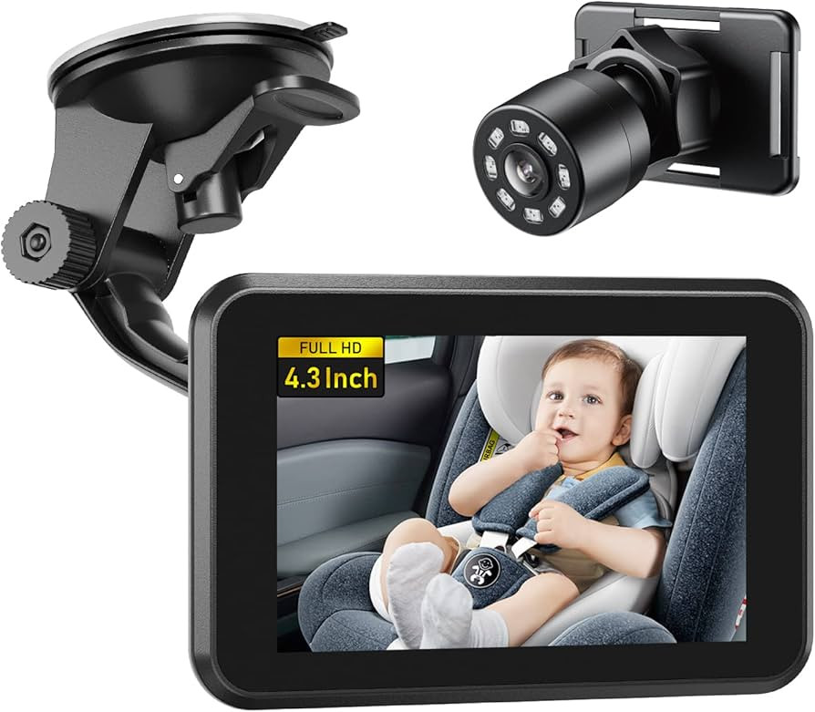 Itomoro Baby Car Camera, 4.3" HD Night Vision Car Baby Monitor with Camera, Safety Seat Baby Car ... | Amazon (US)