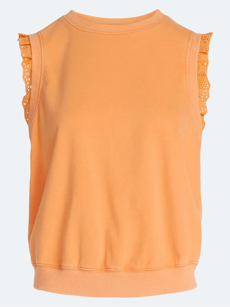 Scoop Women's Sleeveless Ruffle Top, Sizes XS-XXL | Walmart (US)