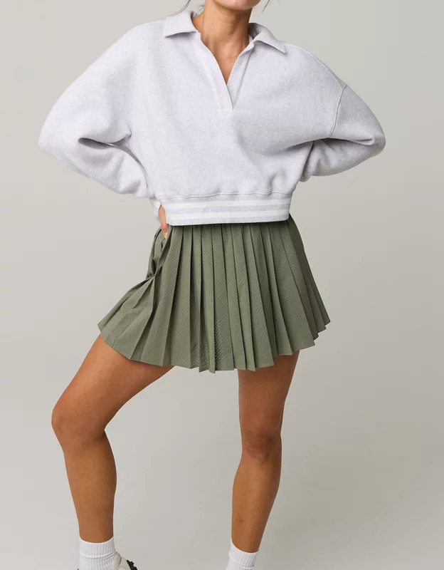 OFFLINE By Aerie Cloud Fleece Polo Sweatshirt | Aerie