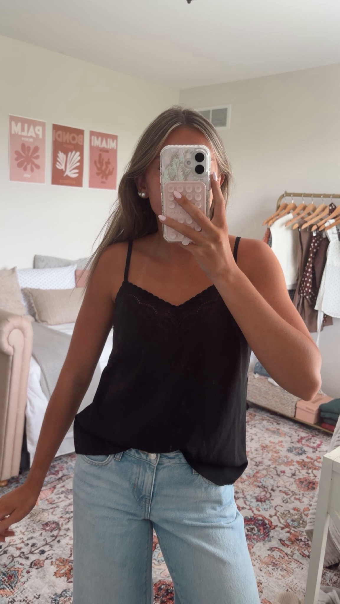 The perfect basic for late summer + early fall! This black eyelet-detail tank from Walmart is such a cute everyday staple! Tucked into jeans for an easy, effortless look that works for the end of summer or those warmer fall days. Simple, comfy, and so easy to style! 

#WalmartFinds #WalmartFashion #WalmartStyle #FallOutfit #FallStyle #EndOfSummerStyle #SummerToFall #CasualOutfit #EverydayStyle #EyeletTop #JeansOutfit #FallFashion 
 

 #LTKdayinmylife #LTKootd #LTKU